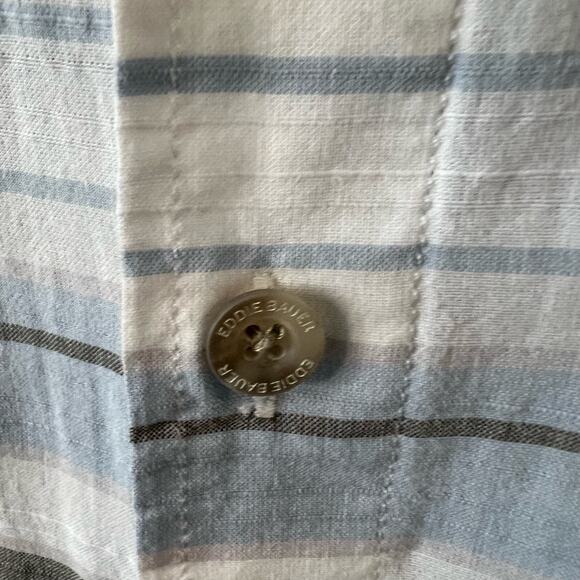 Eddie Bauer Classic Fit Shirt Men’s Size L TALL 100% Cotton Striped Button Up - Picture 6 of 11